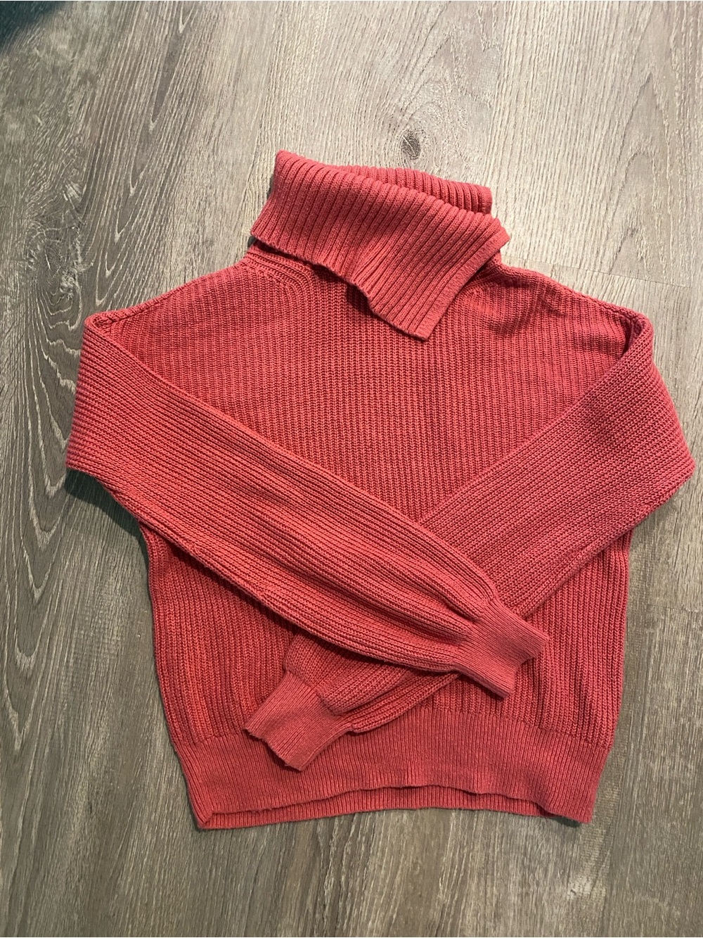 Talbots Coral Turtleneck Ribbed Sweater